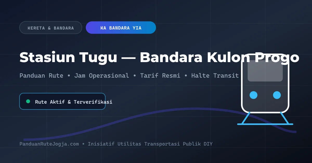Cara Naik KA Bandara YIA dari Stasiun Tugu ke Bandara Kulon Progo
