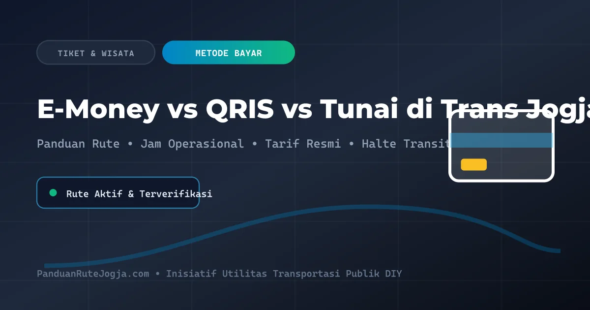 Cara Pembayaran Trans Jogja: Kartu E-Money vs QRIS vs Tunai