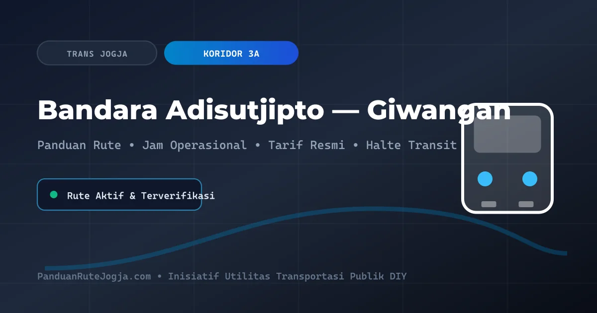 Rute Trans Jogja Koridor 3A Adisutjipto Giwangan